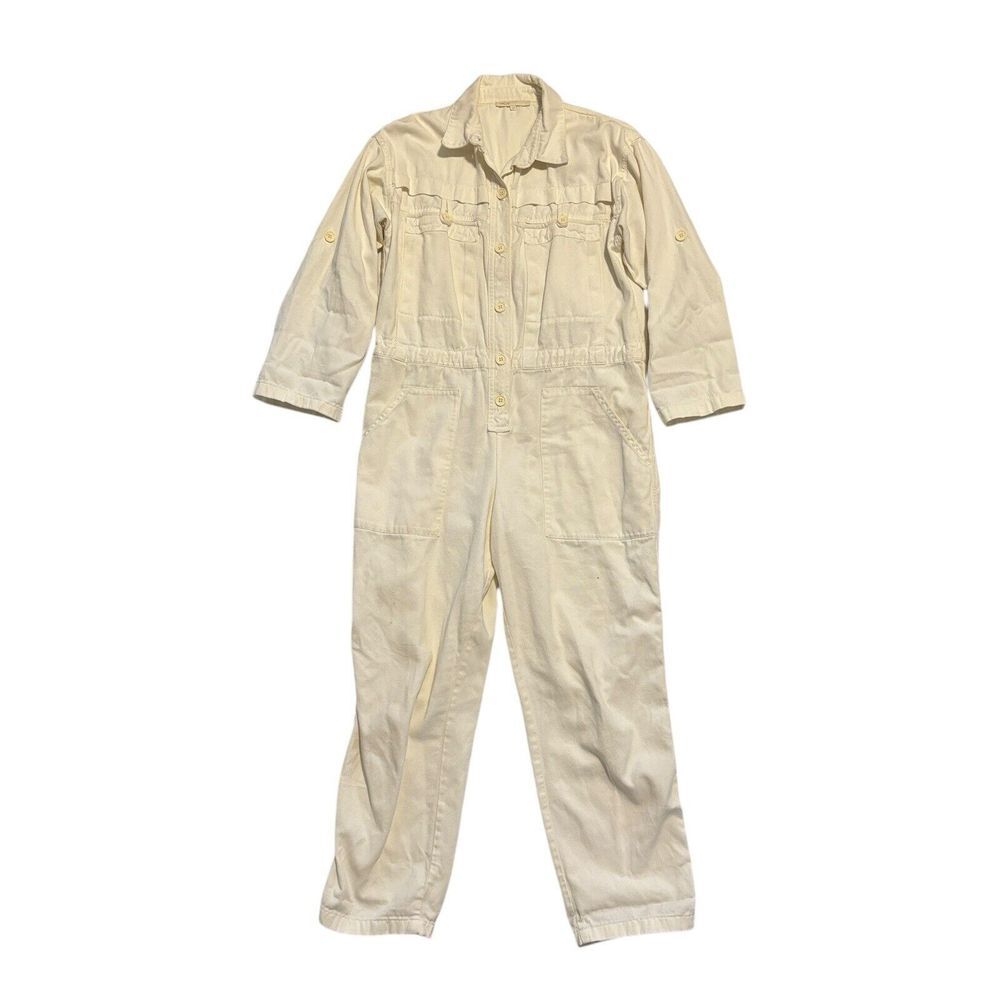 Maje Women's Jumpsuit Size 38 FR Long Sleeve‎ White Ivory